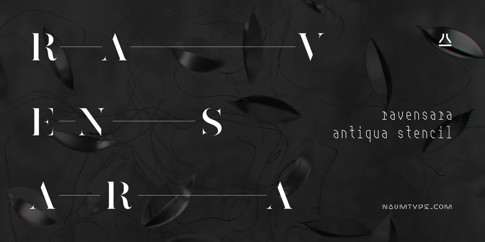 Ravensara Antiqua Stencil font