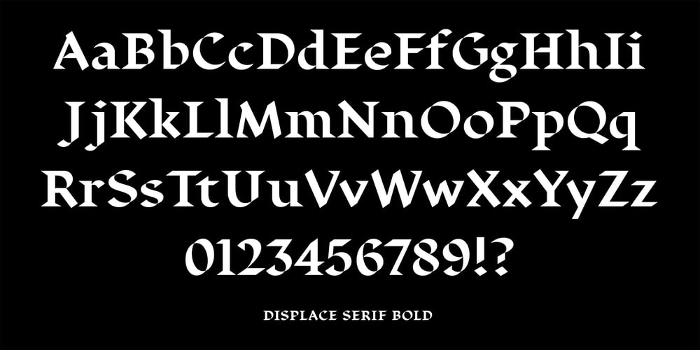 Displace Serif font