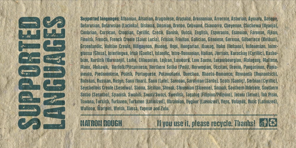 NATRON Rough font