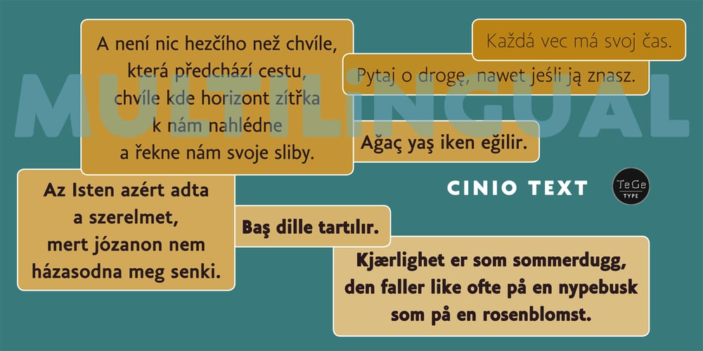 Cinio Text font
