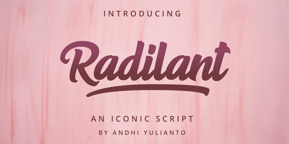 Radilant font