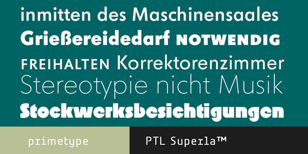 PTL Superla font