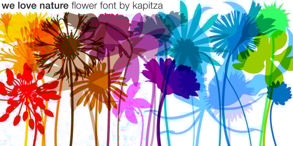 We Love Nature Stems font