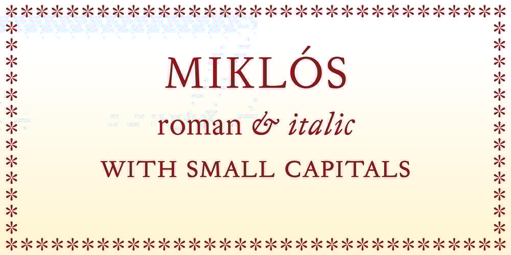 Miklos font