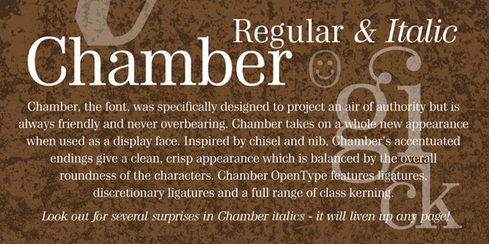 Chamber font