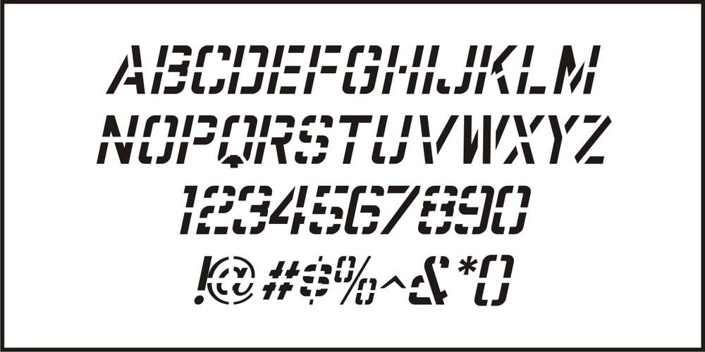 Trade Stencil font