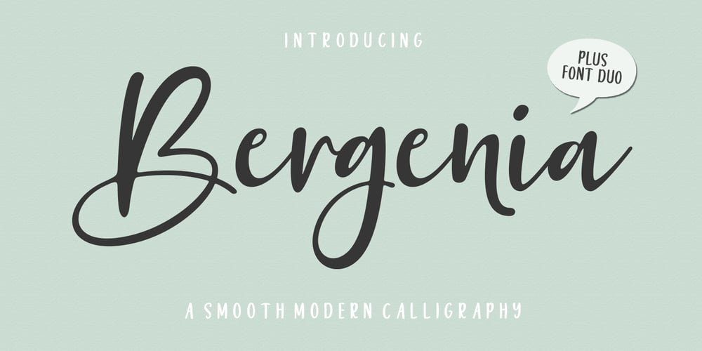 Bergenia Script Font Duo font