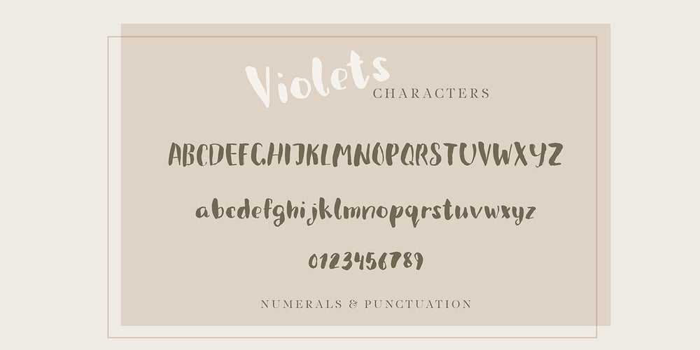 Violets font