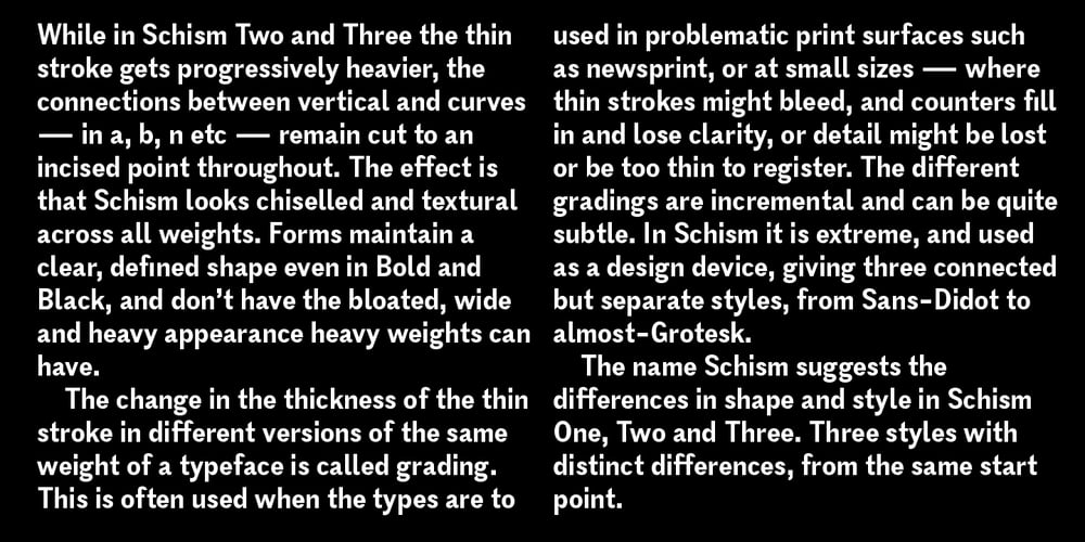 Schism Three font