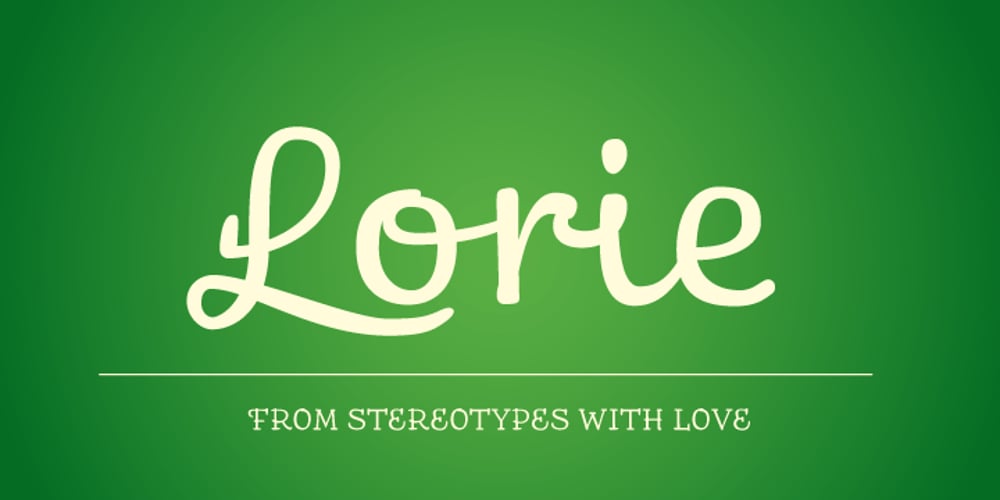 St Lorie font