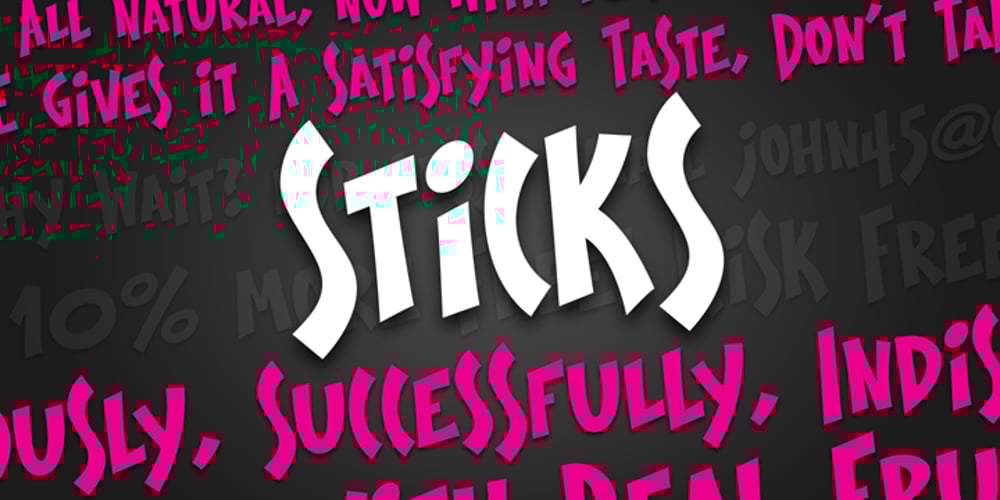 Sticks font