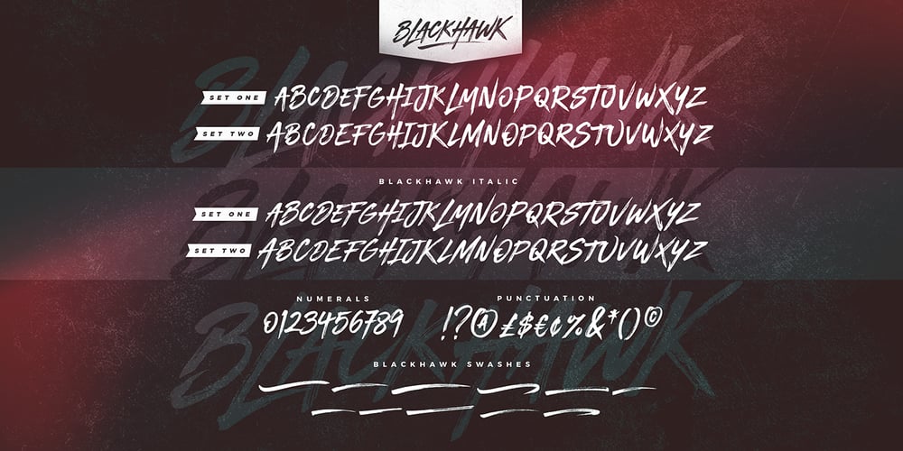 Blackhawk font