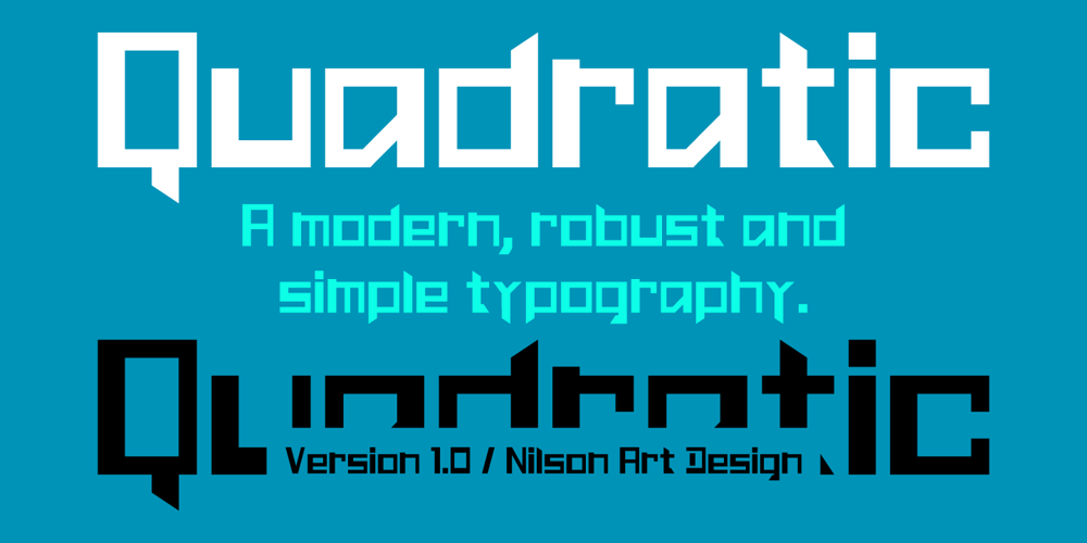 Quadratic font
