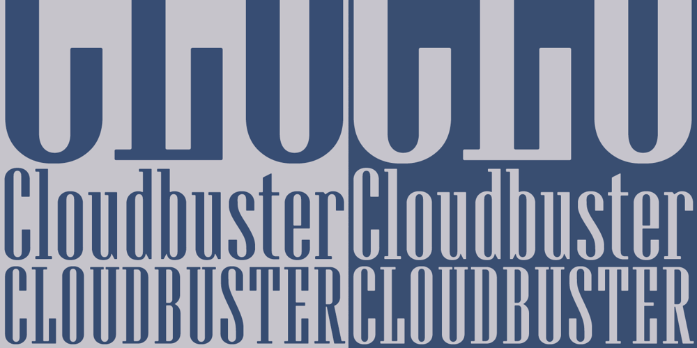 Cloudbuster font