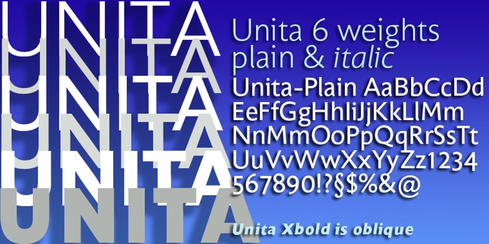 Unita font