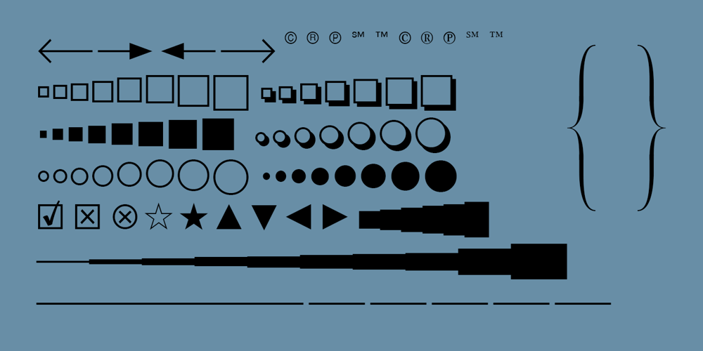 PIXymbols Box ‘n Lines font
