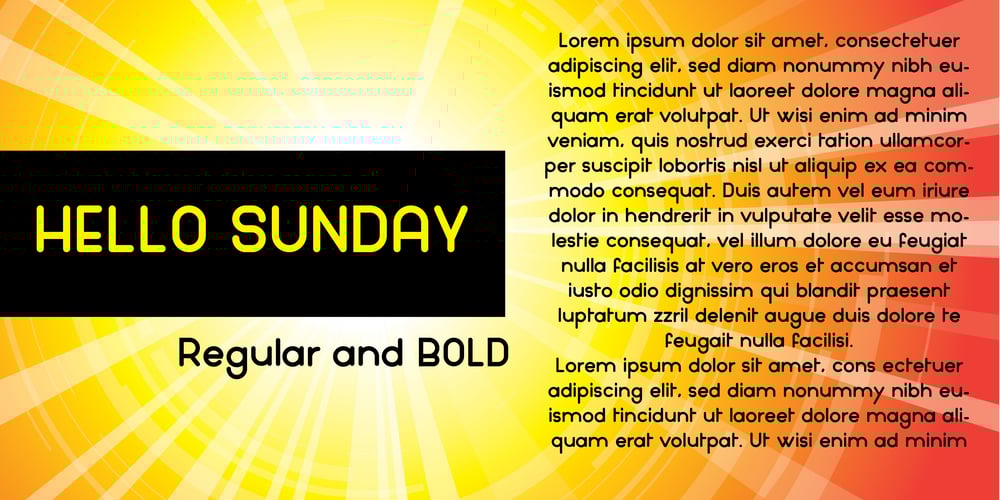Hello Sunday font