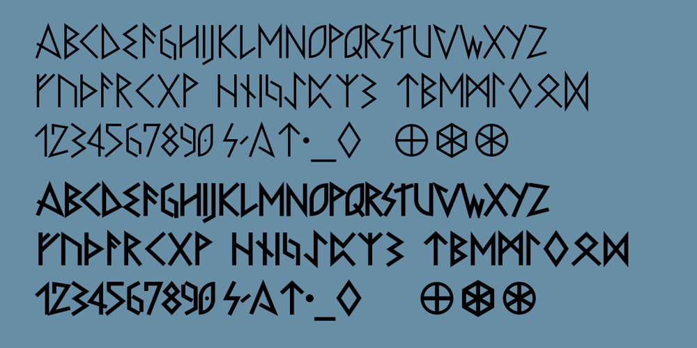 Faux Runic font