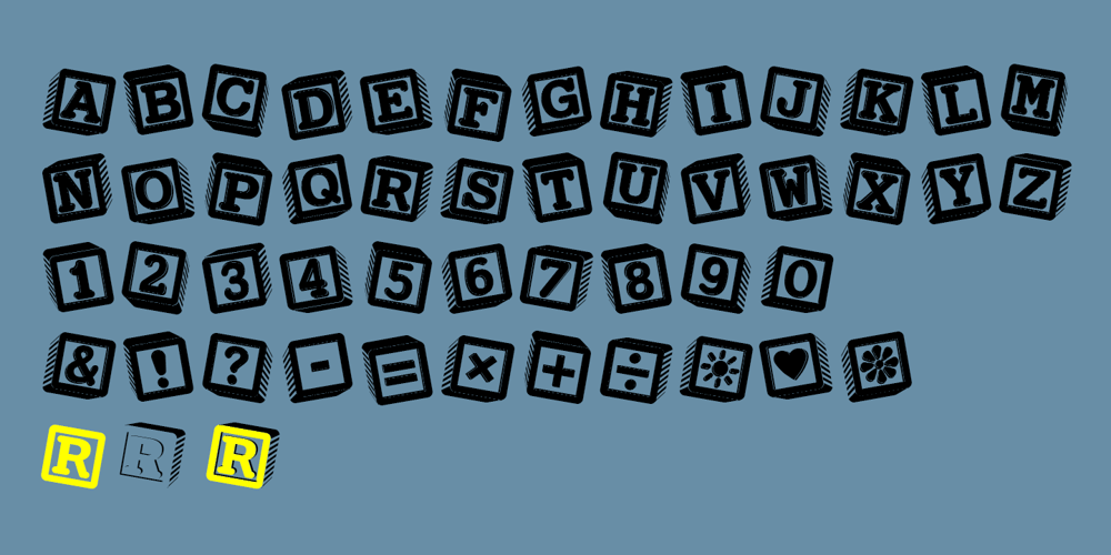 PIXymbols Baby Blocks font