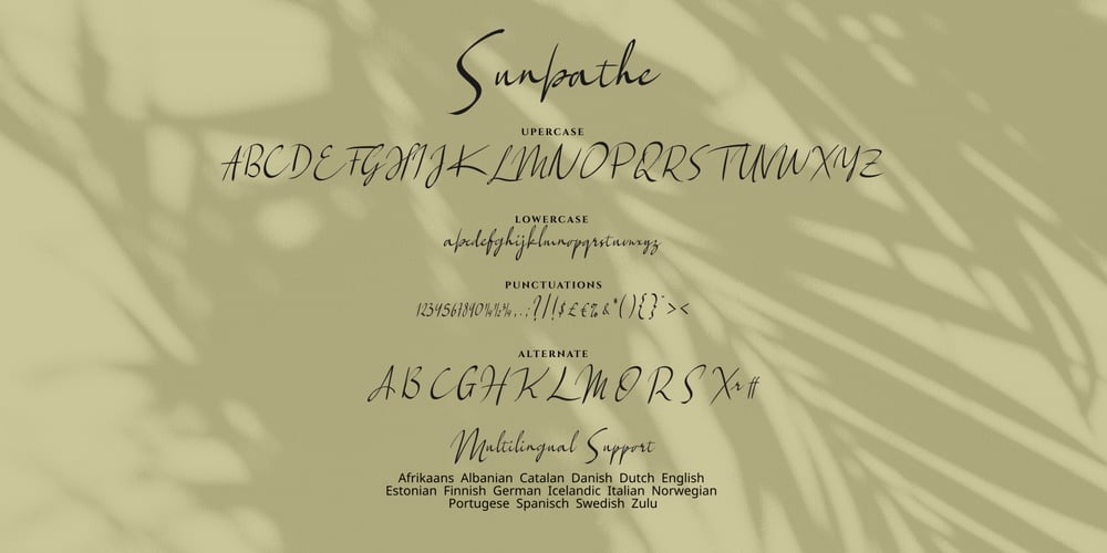 Sunbathe font