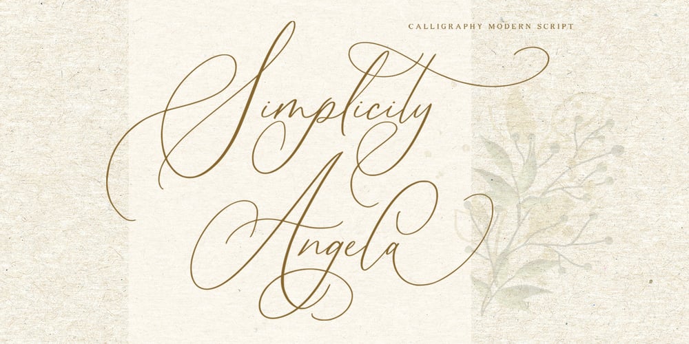 Simplicity Angela font