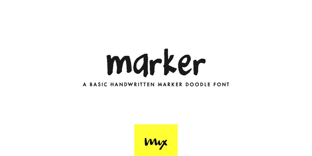 Marker font