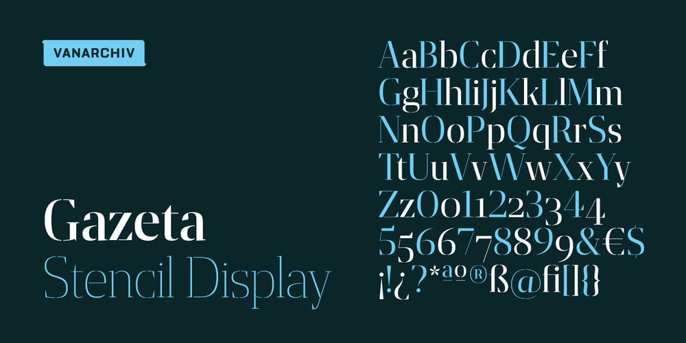Gazeta Stencil Ds font