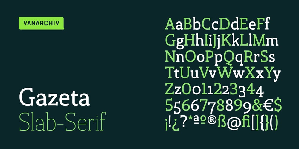 Gazeta Slab font