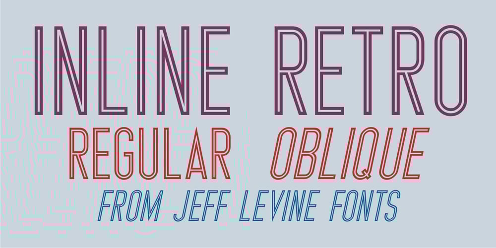 Inline Retro JNL font