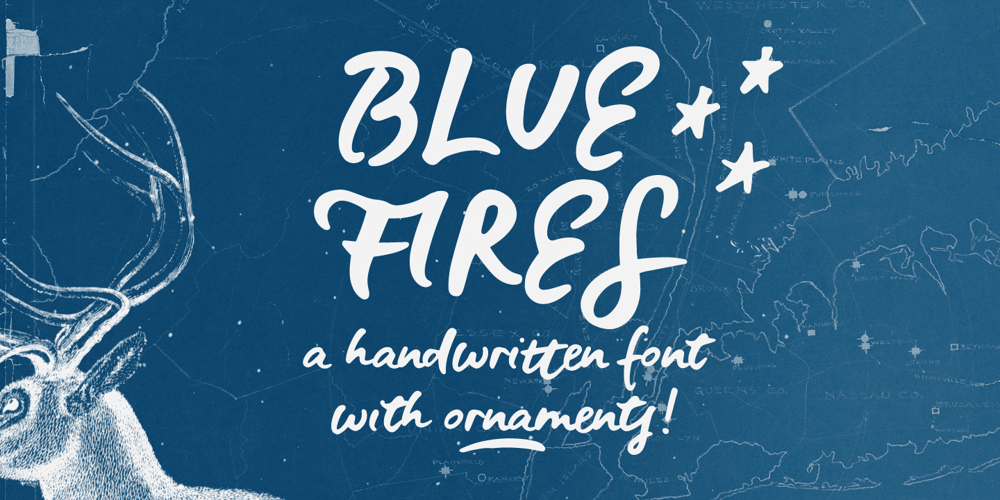 Blue Fires font