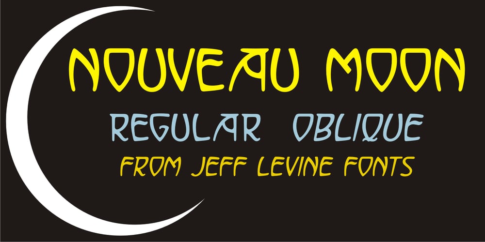 Nouveau Moon JNL font
