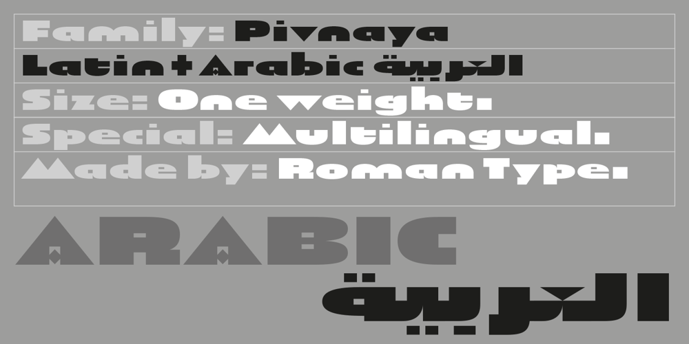 Pivnaya-Arabic font