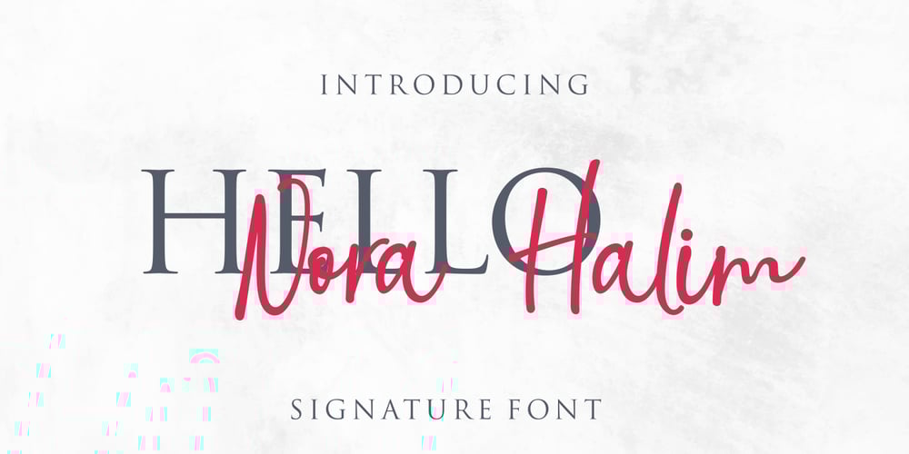 Nora Halim font
