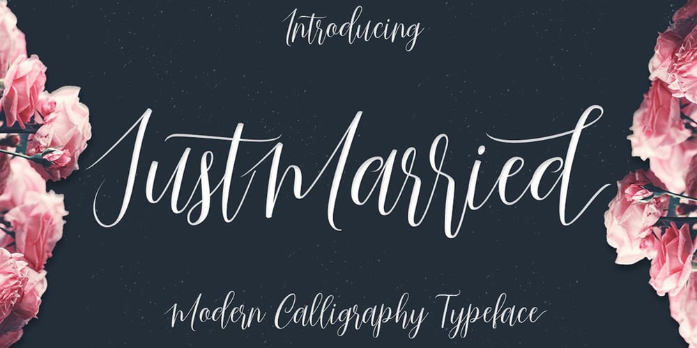 Just Married font