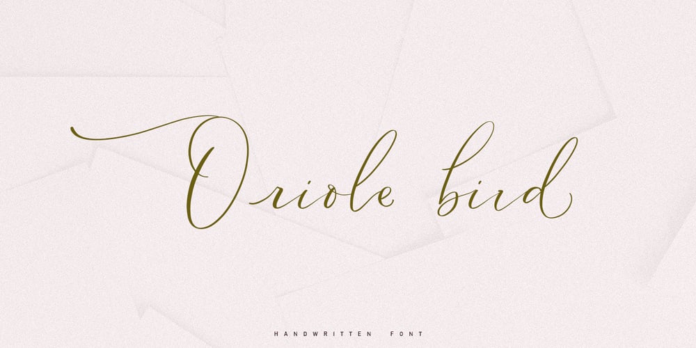 Oriole Bird font
