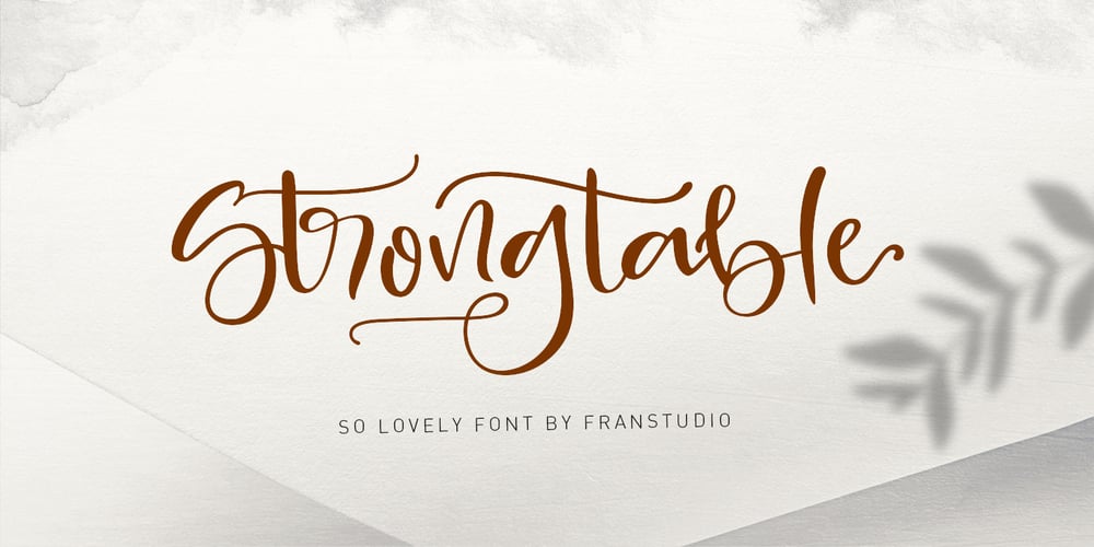 Strong table font