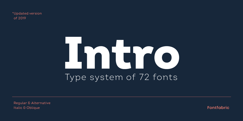 Intro font