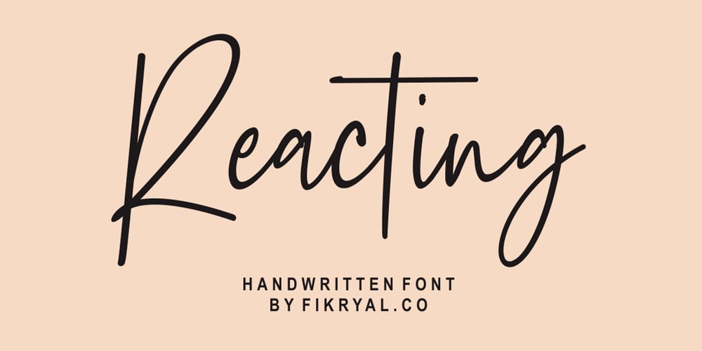 Reacting font