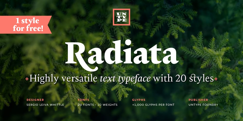 Radiata font