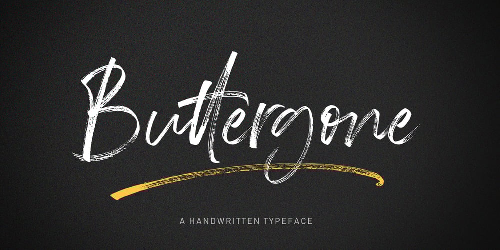 Buttergone Brush font