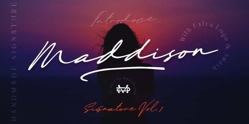 Maddison Signature font