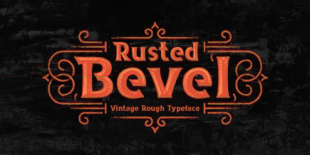 Rusted Bevel font