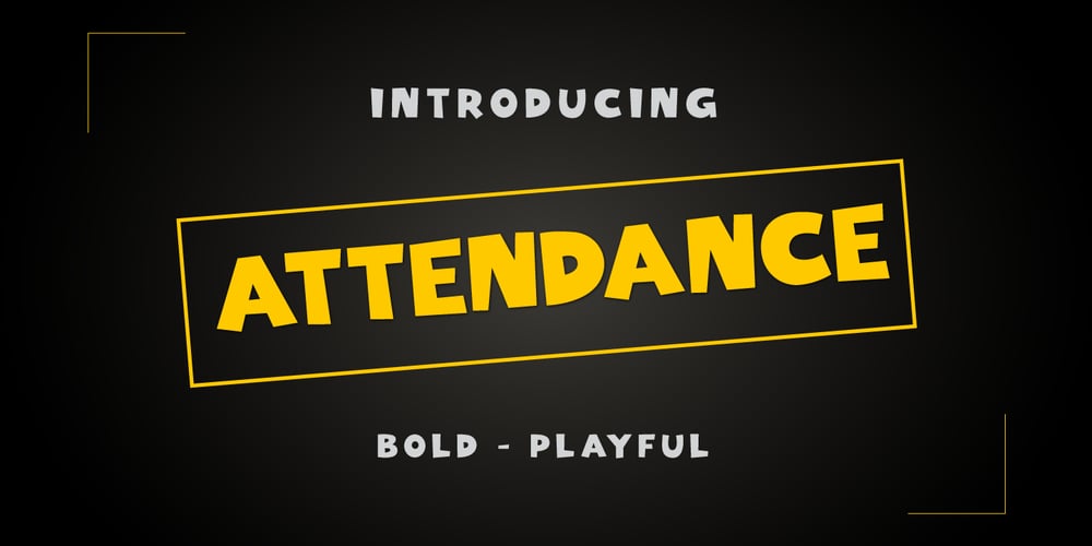 Attendance font