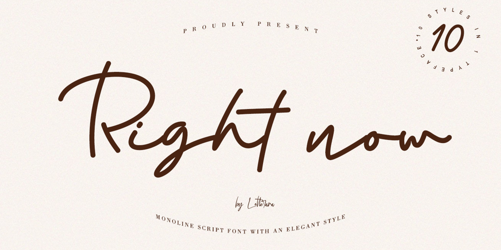 Right Now font