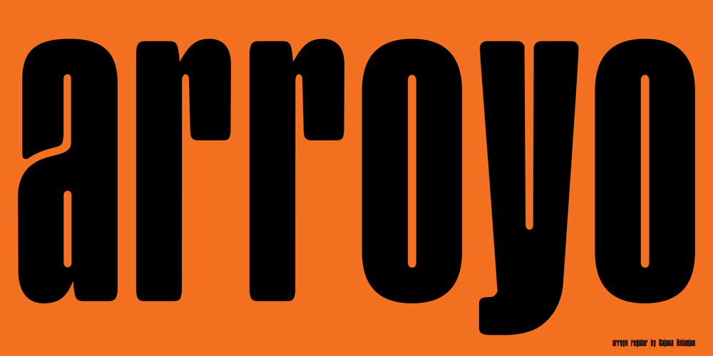 Arroyo font