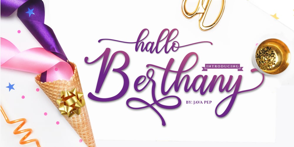 Hallo Berthany font