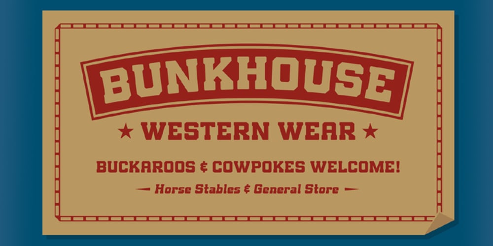 Bunkhouse font