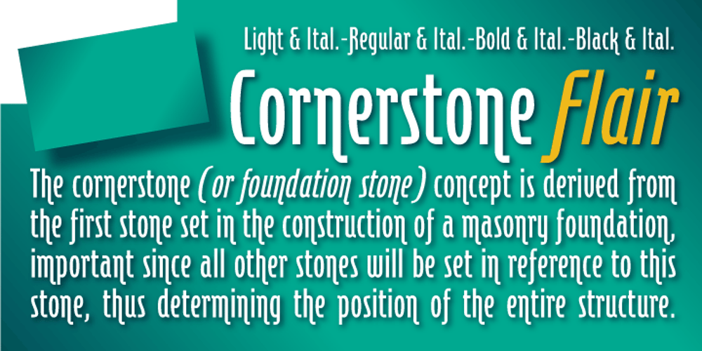 Cornerstone Flair font