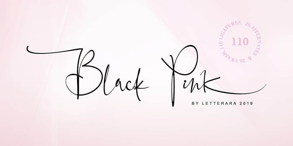 Black Pink Signature font