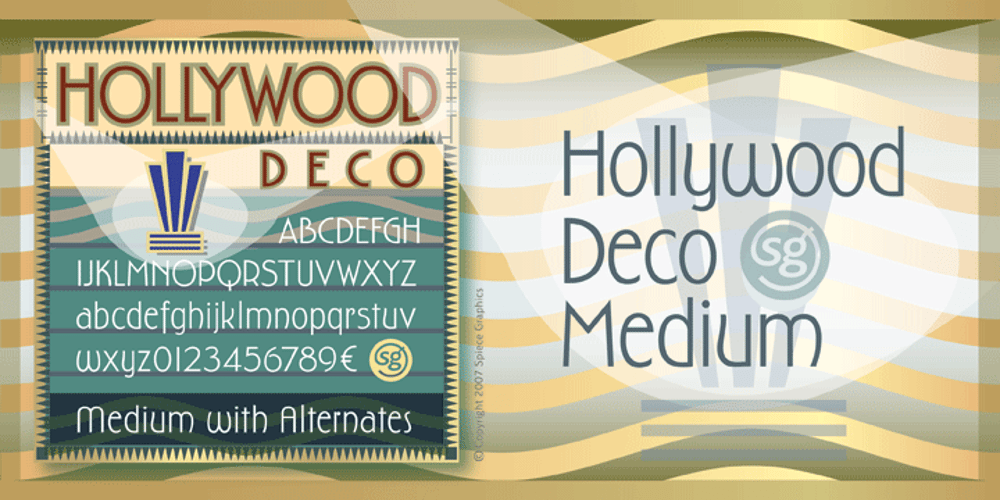 Hollywood Deco SG font